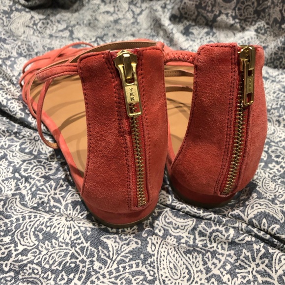 J.Crew factory coral strappy sandals 9 - Picture 4 of 4
